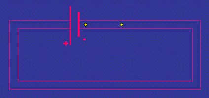 <p>from the <strong>Negative </strong>terminal <strong>to </strong>the <strong>Positive </strong>terminal of the cell</p>