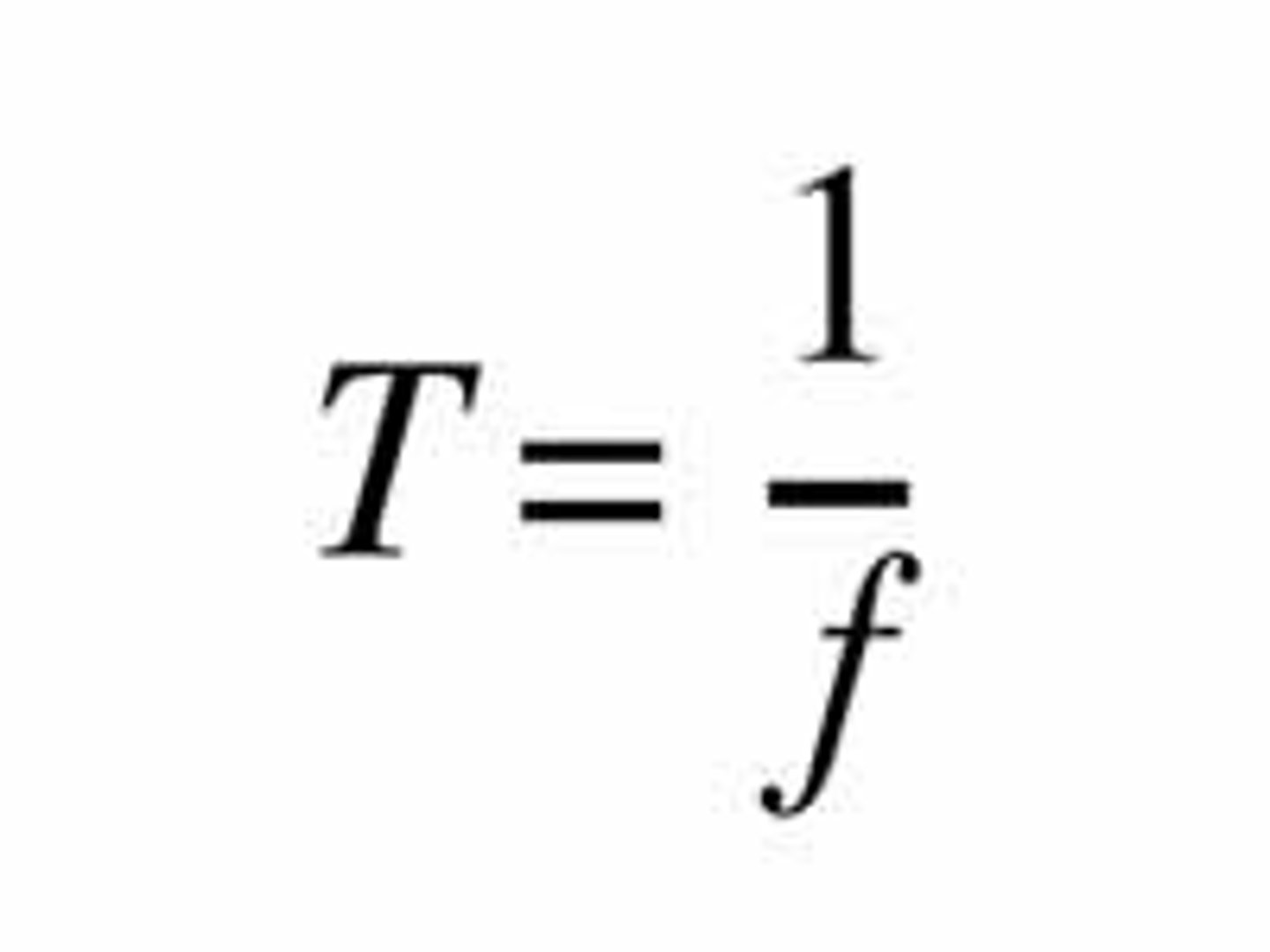 <p>Time taken for one complete cycle of oscillation; T = 1/f.</p>