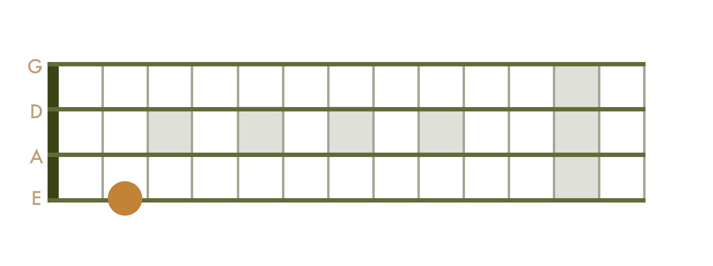 <p>2nd Fret - E String</p>
