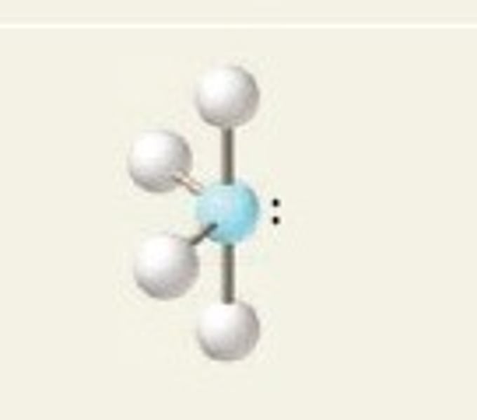 <p>4 Bonding Domains and 1 Lone Pair</p>