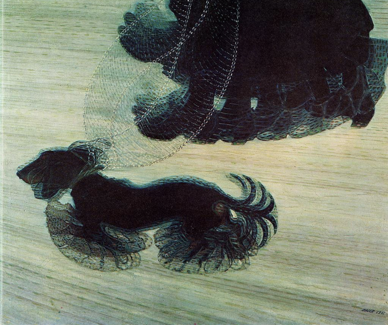 <p>Dynamism of a Dog on a Leash (1912)</p>