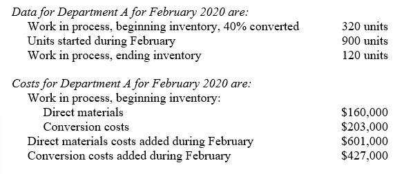 <p><span style="font-family: "Times New Roman", serif;"><span> Charlie Chairs Inc., manufactures plastic moldings for car seats. Its costing system utilizes two cost categories, direct materials and conversion costs. Each product must pass through Department A and Department B. Direct materials are added at the beginning of production. Conversion costs are allocated evenly throughout production.</span></span></p><p class="NormalText"><span style="font-family: "Times New Roman", serif;"><span> </span></span></p>