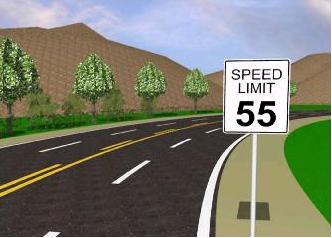 <p><span>When this sign is posted on a multi-lane highway, you:</span></p>