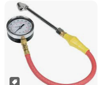 <p>valve stem, pressure gauge</p>