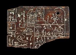<p>King den in fragment of ebony label from his tomb at abydos</p>