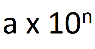 A system where numbers are expressed as decimals between 1 and 10 and multiplied by a power of 10