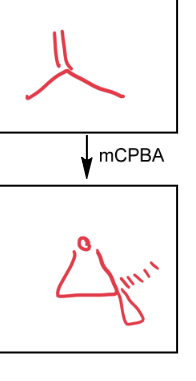 <p>epoxidation of alkene</p>