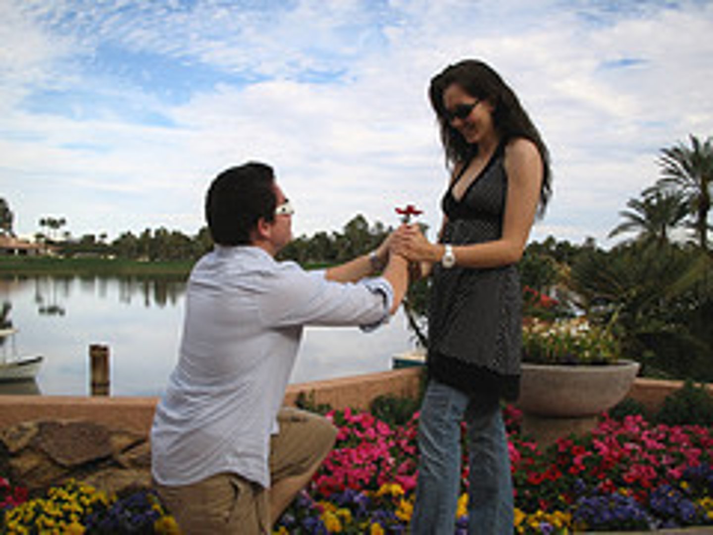 <p>to get engaged to</p>