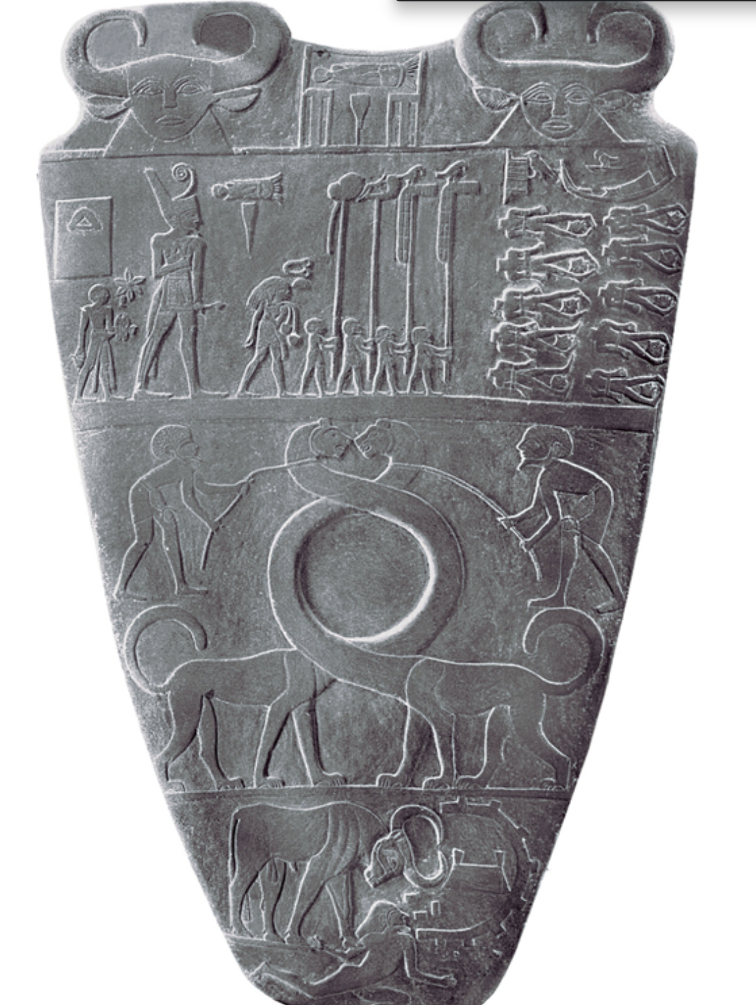 <p>palette of narmer (back)</p>