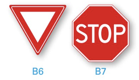 <p>wat moet je doen bij een ongelijkwaardig kruispunt met bord links en bord rechts?</p>