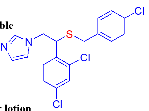 <p>important point of this molecule (sulconazole nitrate);</p>