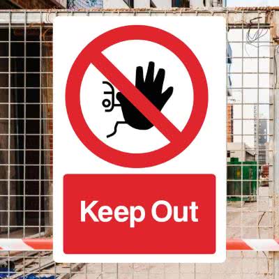 <p>keep out</p>