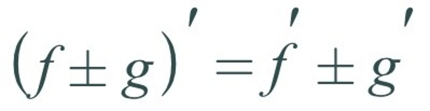 <p>f'(x) +- g'(x)</p>