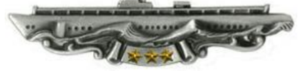 <p>Officers and enlisted who have completed combat patrols during declared wars. Gato-class diesel submarine. Hasn’t been awarded since WW2. </p>