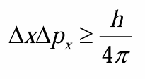 <p>Heisenberg uncertainty principle</p>