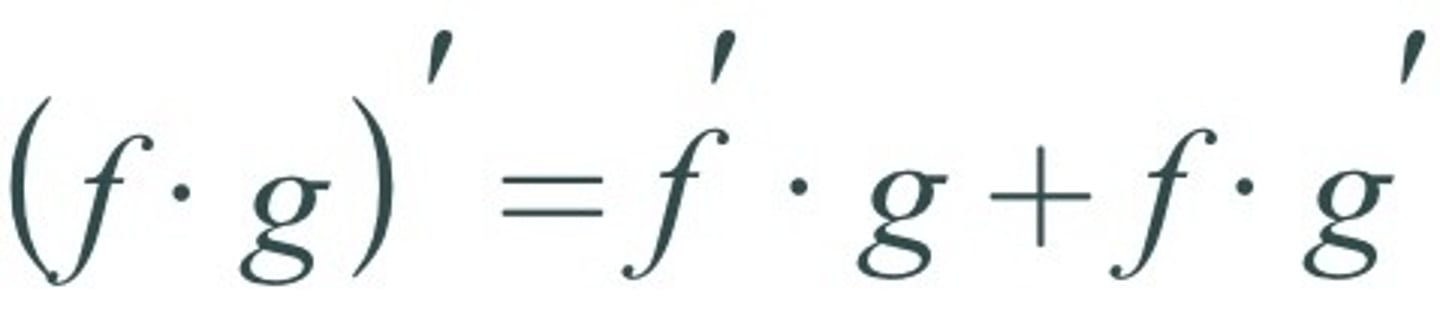<p>f'(x)g(x) + f(x)g'(x)</p>