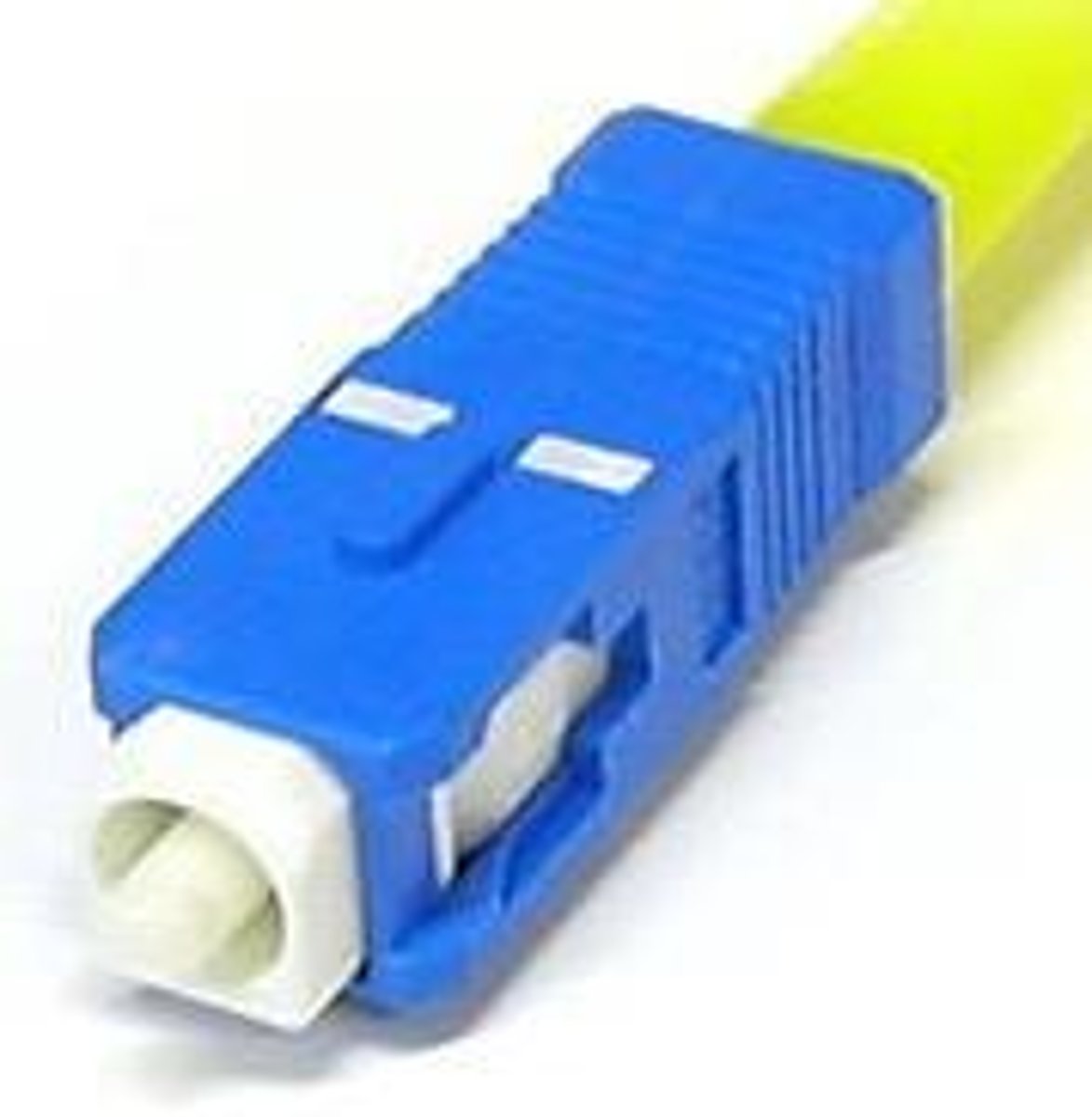 <p>A fiber-optic cable connector that snaps and locks into place.</p>