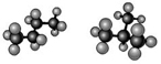 <p>differs in covalent bonds between atoms</p>