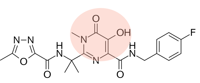 <p>what is the highlighted structure on raltegravir?</p>