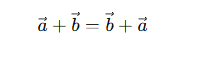 <p>Is vector addition commutative?</p>