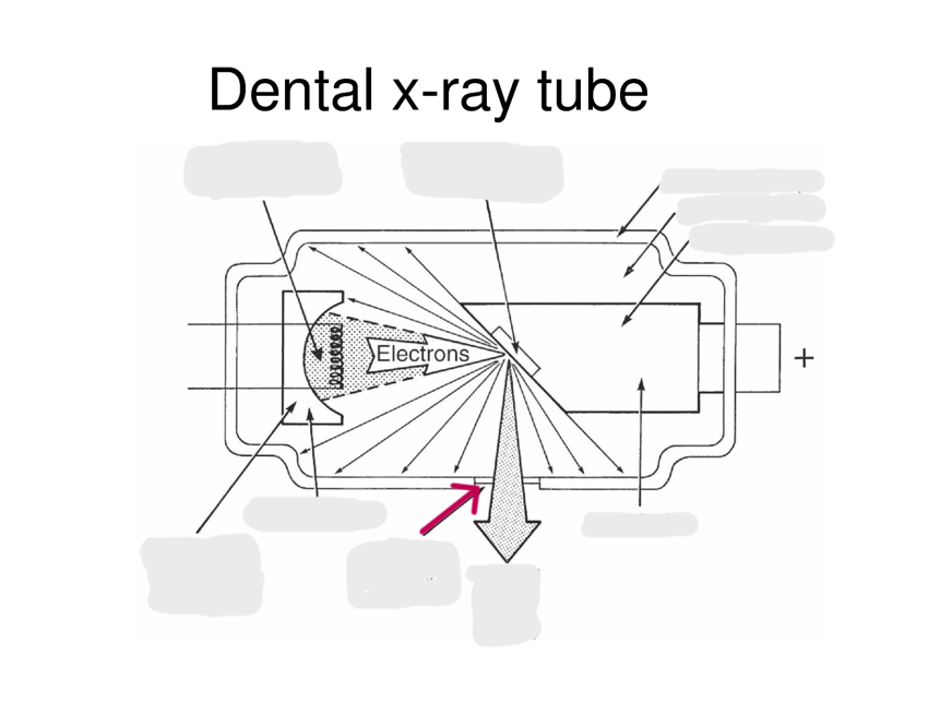 <p>the portion of the glass tube that <strong>allows X-rays to exit while preventing the escape of electrons</strong></p>