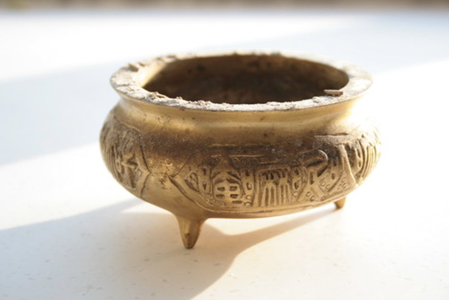 <p>a container in which incense is burned</p>