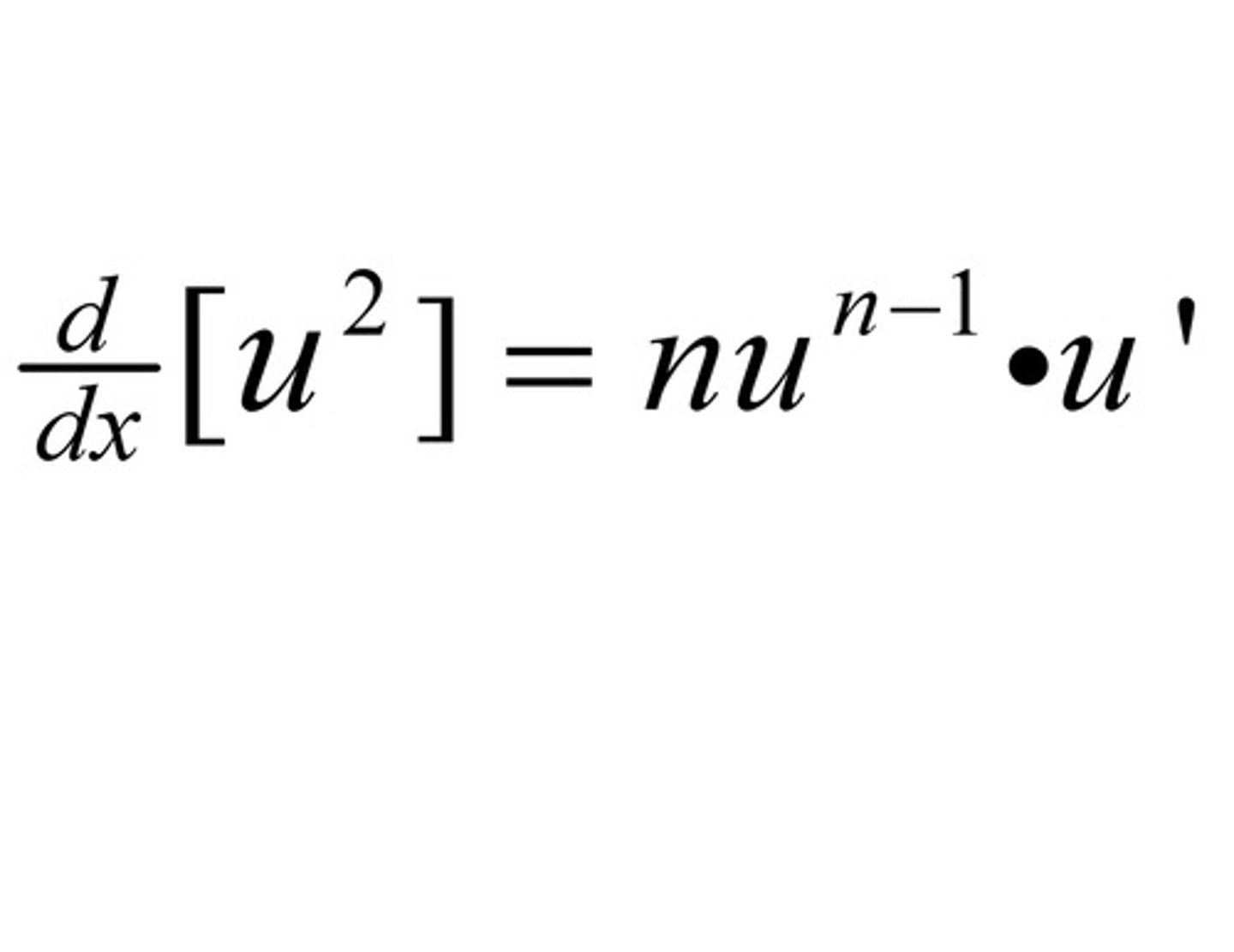 <p>d/dx [g(x)]^r = r [g(x)]^r-1 times g'(x)</p>