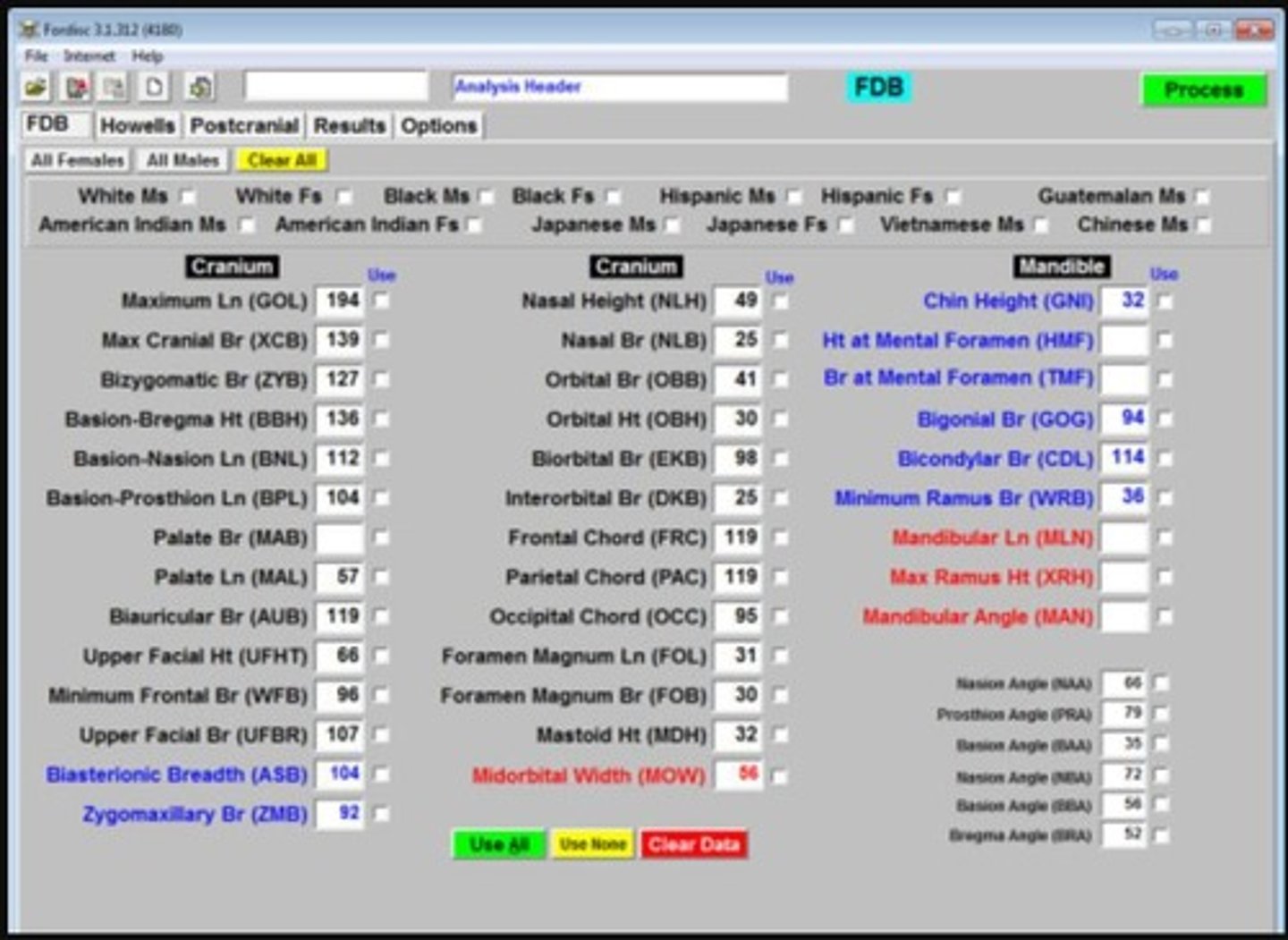 <p>A statistical program that classifies measurements of unknown skeletons based on their similarity to known individuals.</p>