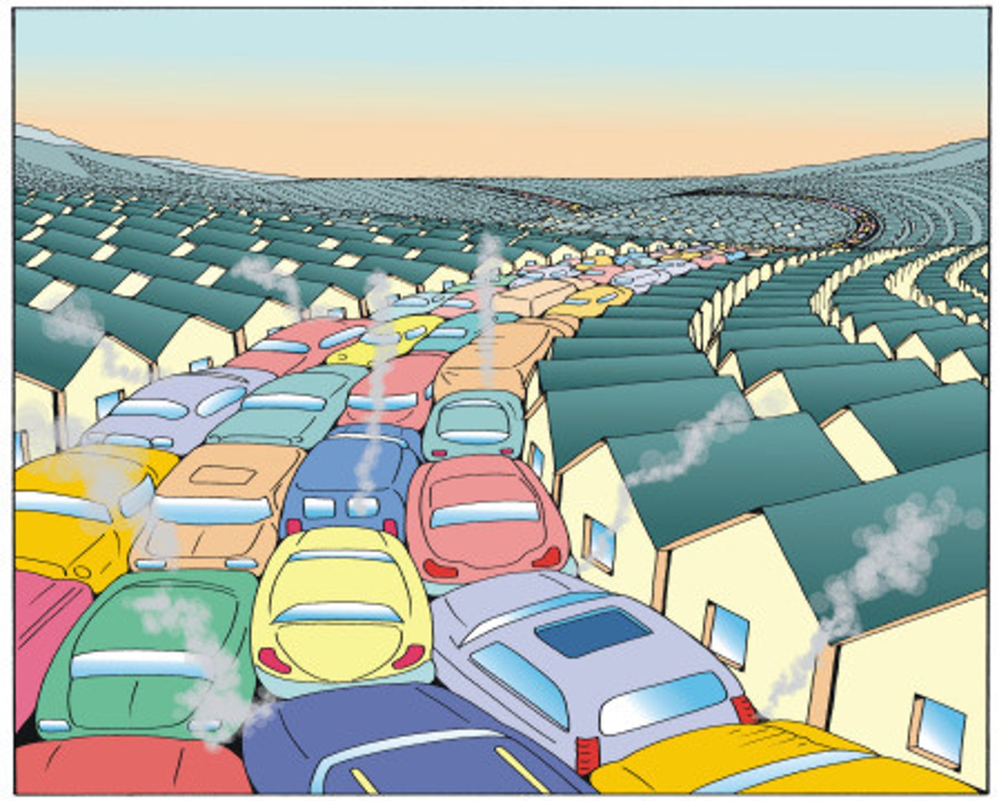 <p>Development of new housing sites at relatively low density and at locations that are not contiguous to the existing built-up area.</p>