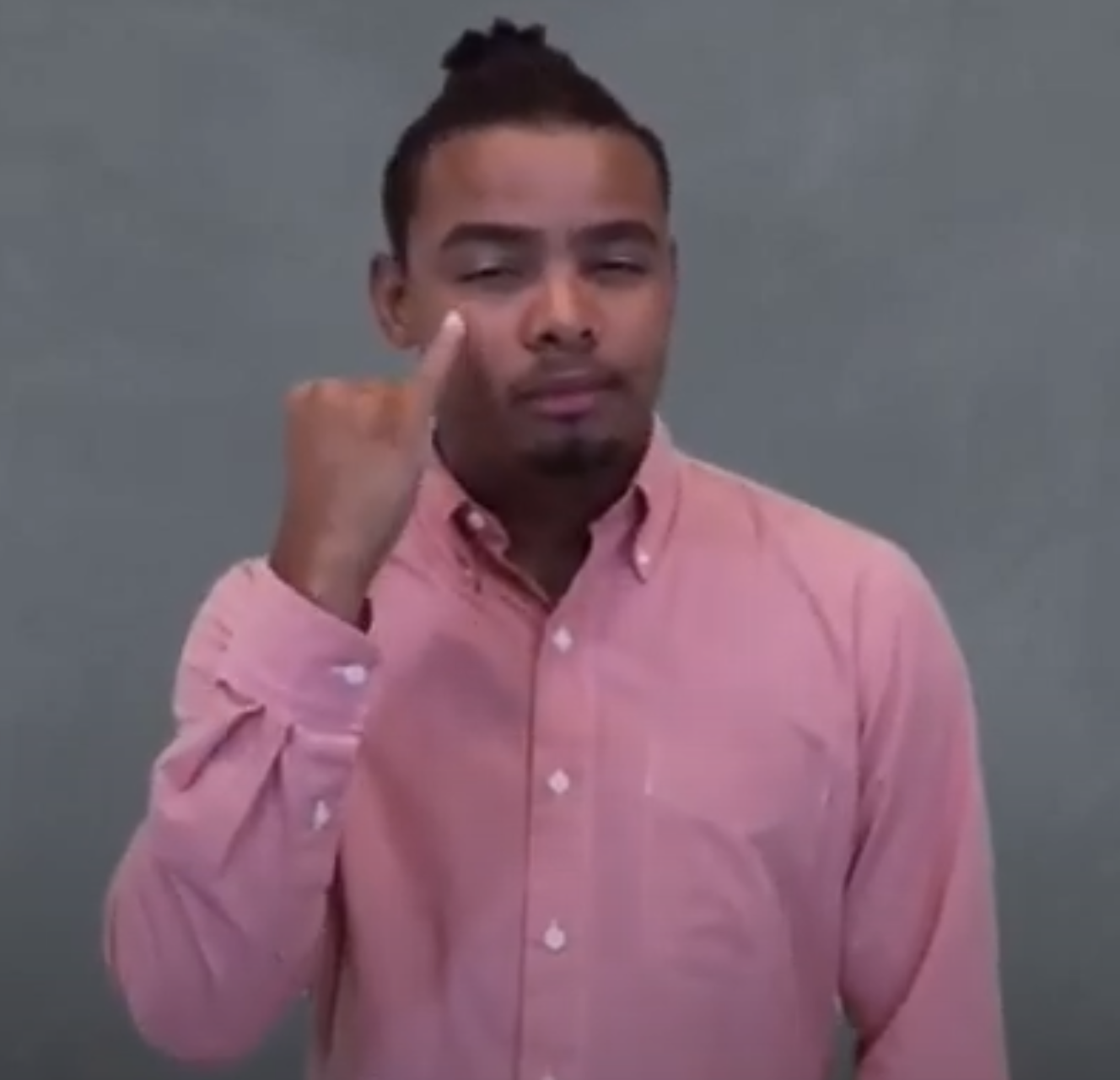 <p>put your pinky to the tear drop gang tattoo</p>