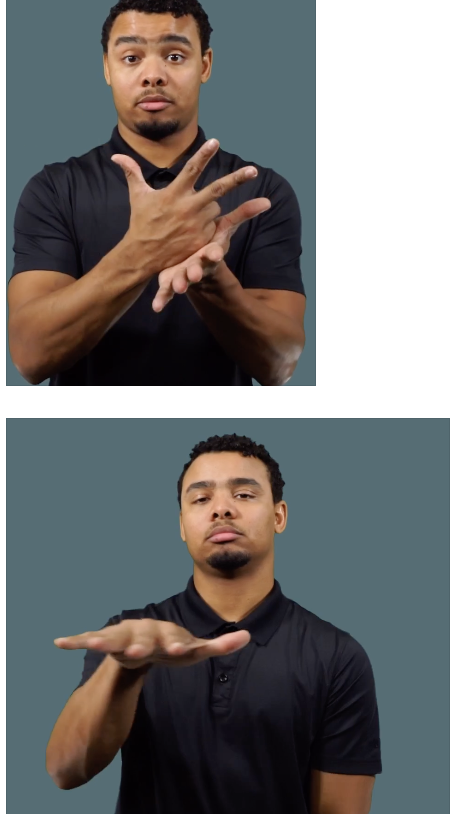 <p>Sign “PARKING” (left hand “3” handshape taps right palm <strong>twice</strong>), then sign “LOT” (using a flat, open palm facing down, draw clockwise circles in the air)</p>