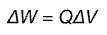 <p>The work done moving a positive charge from one point to another</p>