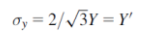 <p>When the effective stress is equal to Y</p>