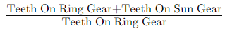 Gear Ratio Formula