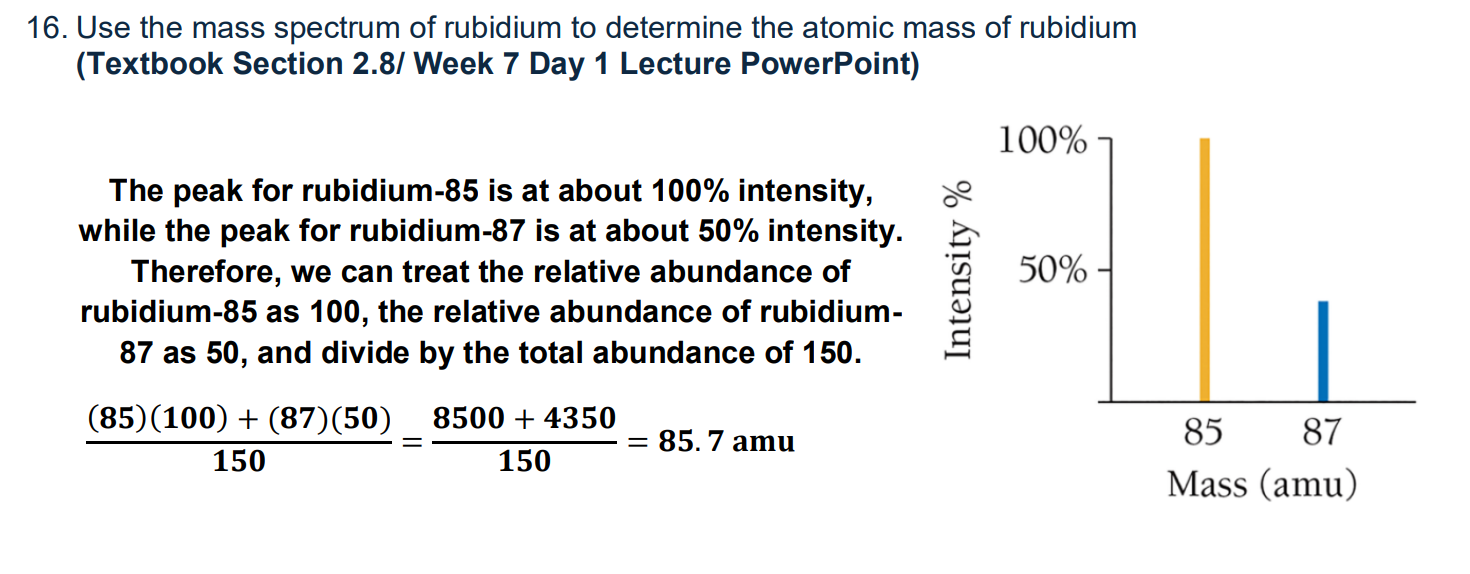 <p>(Mass #1)(% #1) + (Mass #2)(% #2) /sum of percentages</p>