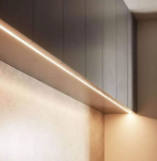 <p>a light built into</p><p>the soffit shines downward from the top of</p><p>the cabinet overhead.</p>