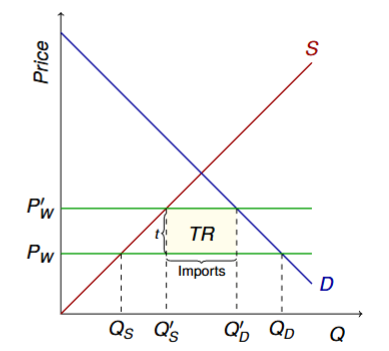 <p>t × Qimport (Qimport = Q′d − Q′s)</p>