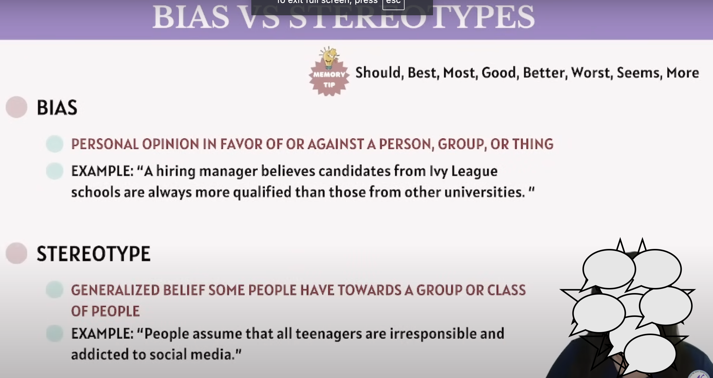 <p>What are the definition and example for <strong>bias?</strong></p>