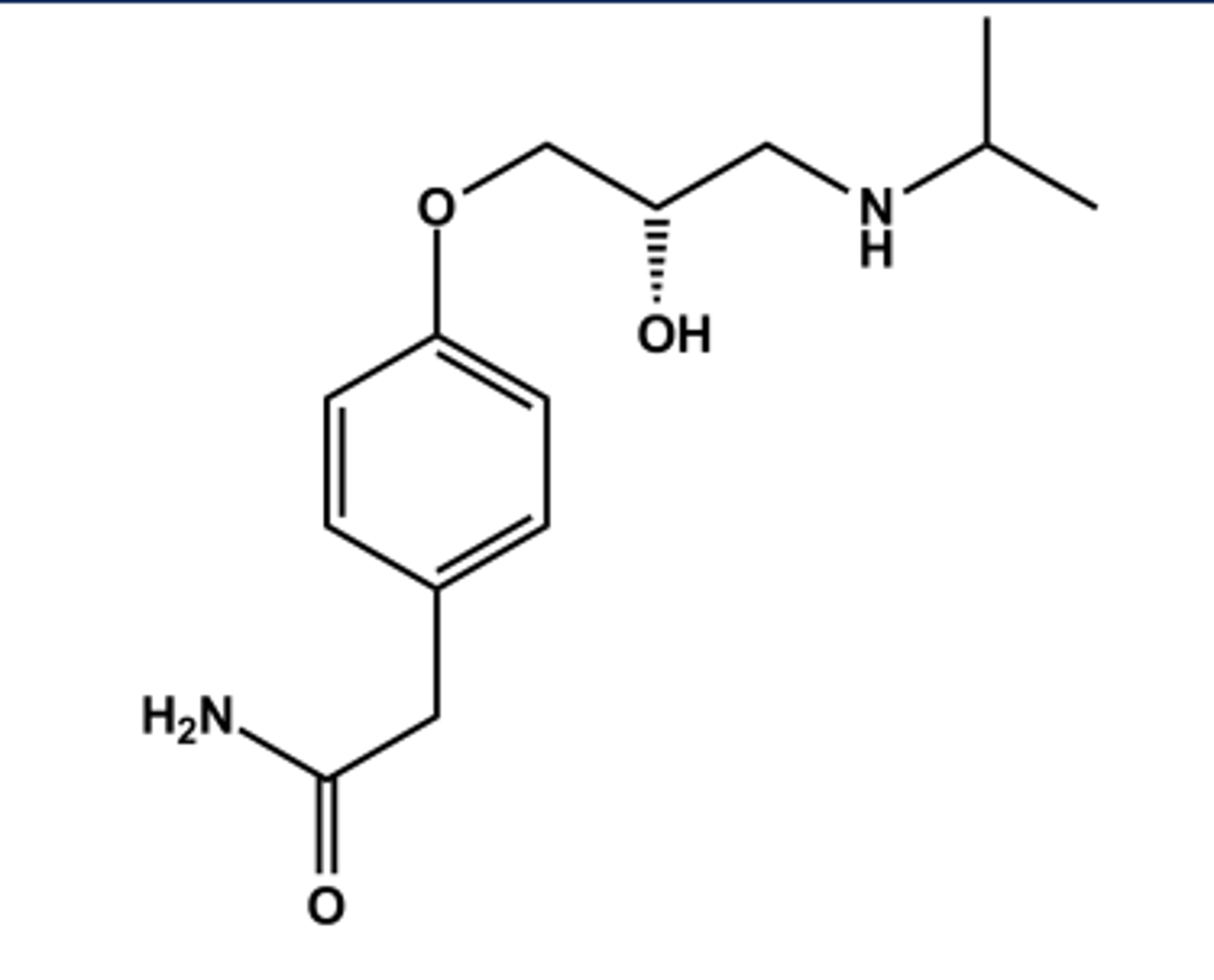 <p>LogP = 0.9; pKa = 9.2; T1/2 ca. 6 hr</p><p>Selective β1 -antagonist</p><p>One of the more potent members of the class</p><p>Lower lipophilicity, so cleared by kidney unchanged rather than liver</p><p>Lower LogP also reduces potential CNS effects</p>