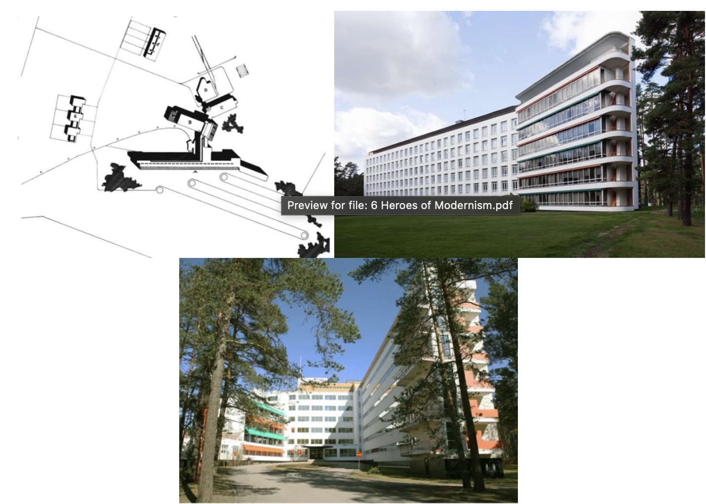 <p><span style="color: rgb(255, 255, 255);">Alvar Aalto - </span><span style="color: rgb(255, 255, 255);"><span>Paimio, Finland (1920s-1930s)</span></span></p>