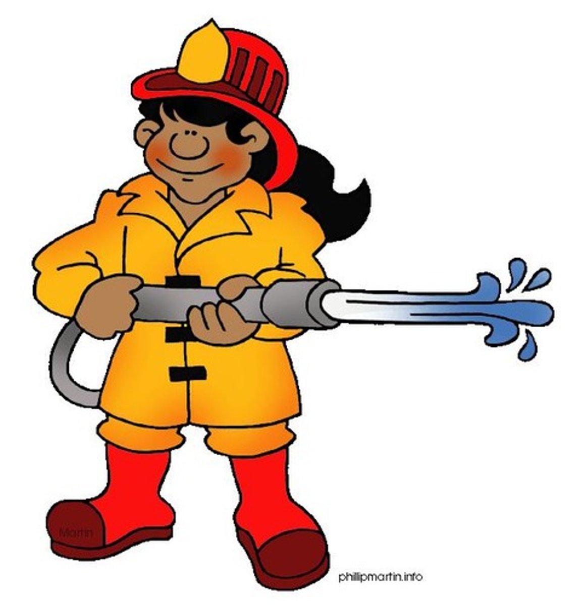 <p>The firefighter put out the fire.</p>
