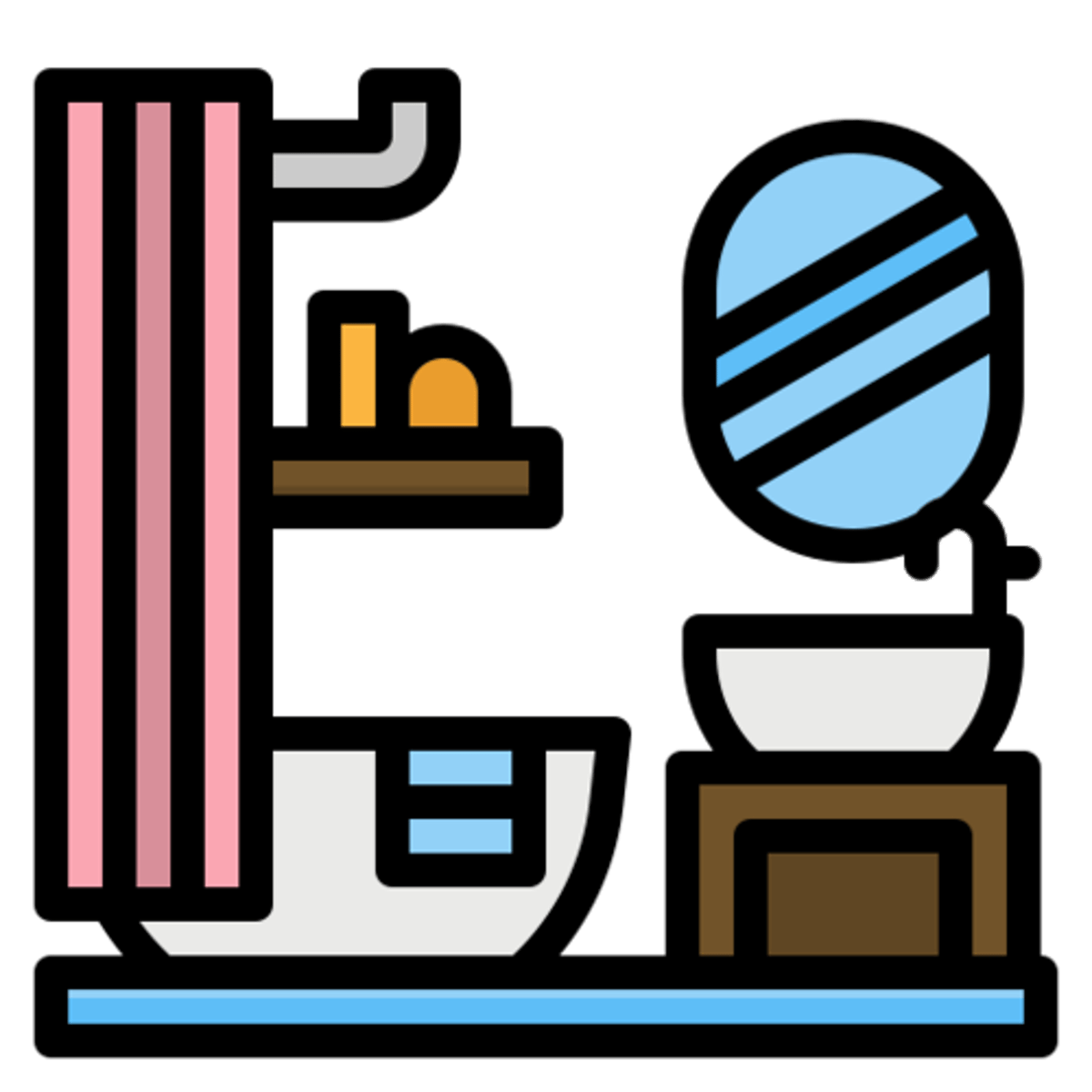 <p><strong><mark data-color="green" style="background-color: green; color: inherit;">das</mark> Bad, ⸚er</strong></p><p>‎ </p><p>Ich möchte ein Zimmer mit <u>Bad</u>.</p><p><em>(I would like a room with a bathroom.)</em></p>