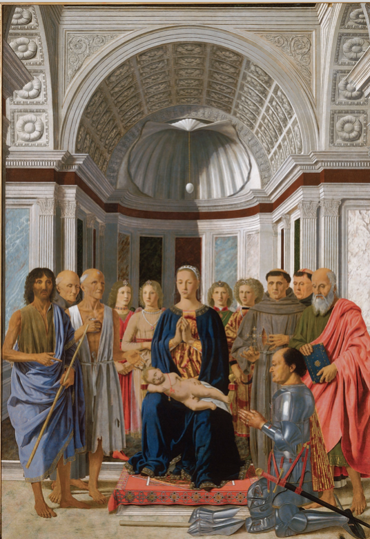 Enthroned Madonna and Saints Adored by Federico da Montefeltro (Brera Altarpiece)