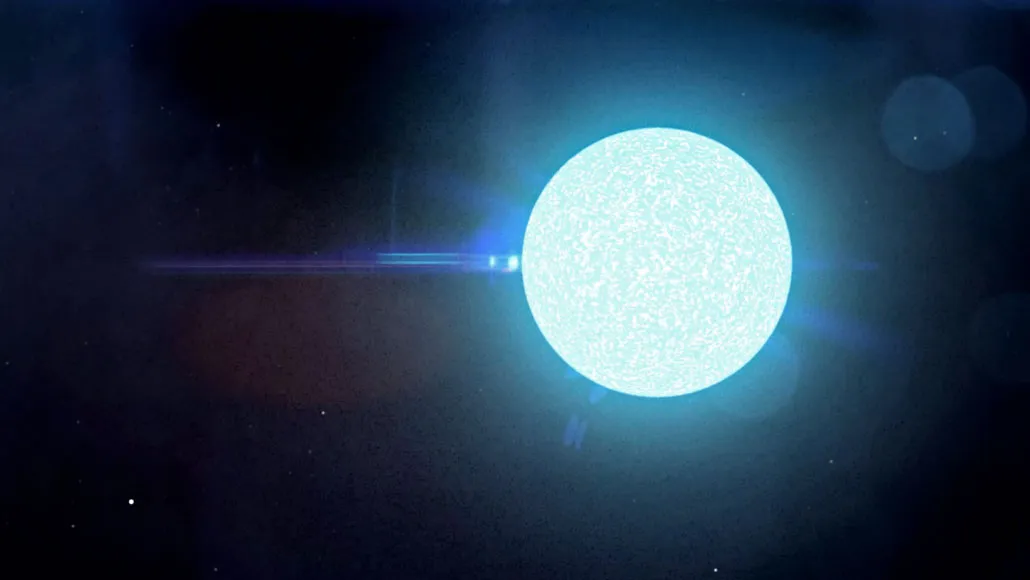 <p>It forms a neutron star </p>