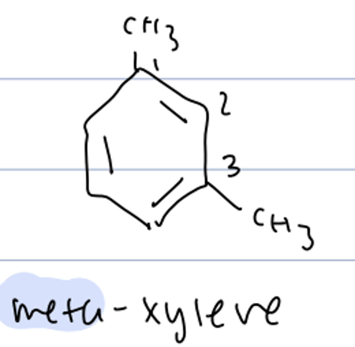 <p>1,3-dimethylbenzene</p>