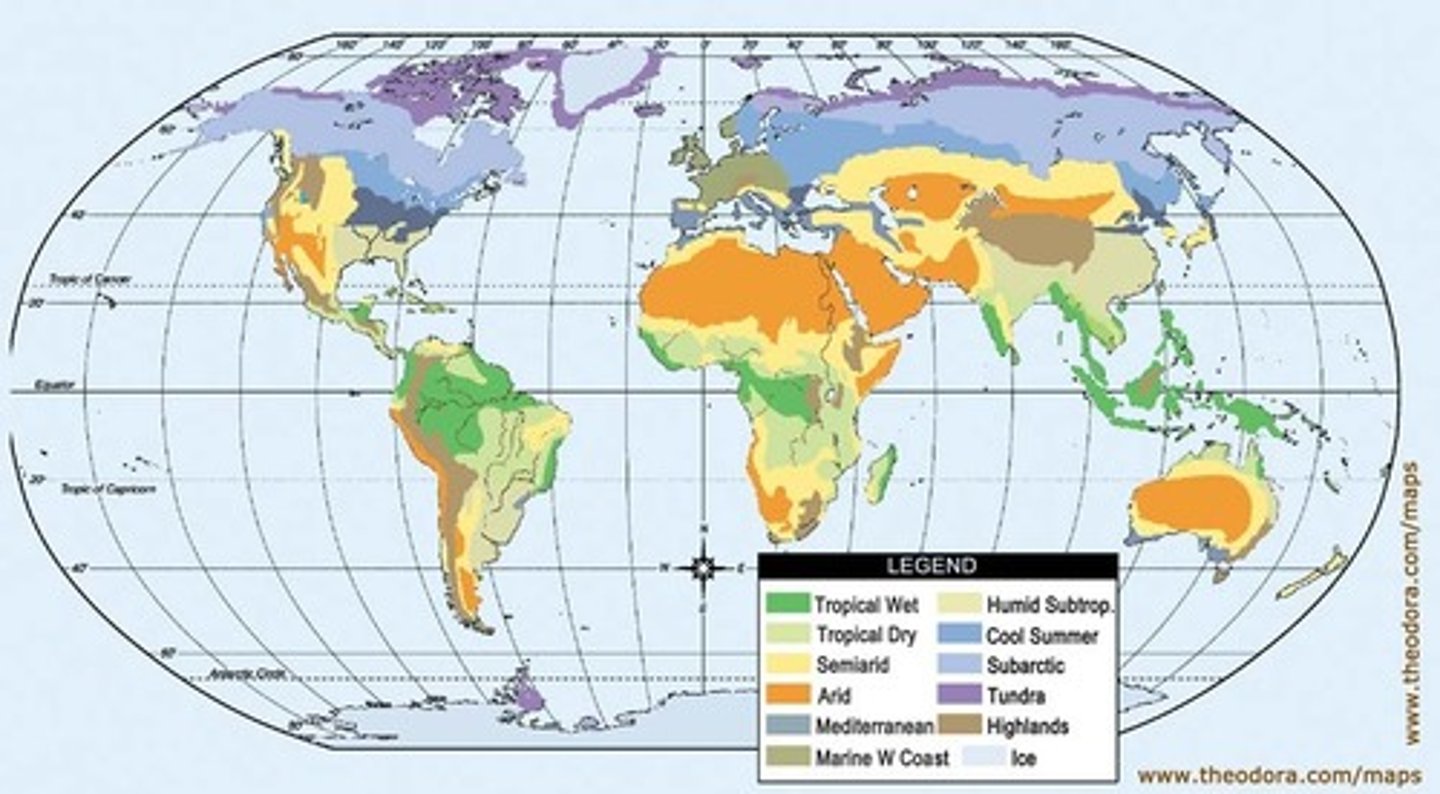 <p>The most comfortable climate zones to live in.</p><p>-Crops that need very mild temperatures such as grapes and olives grow well in these climates.</p>