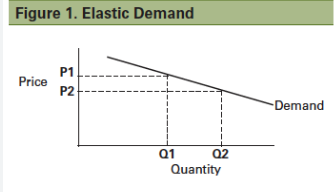 <p>relatively price elastic </p>