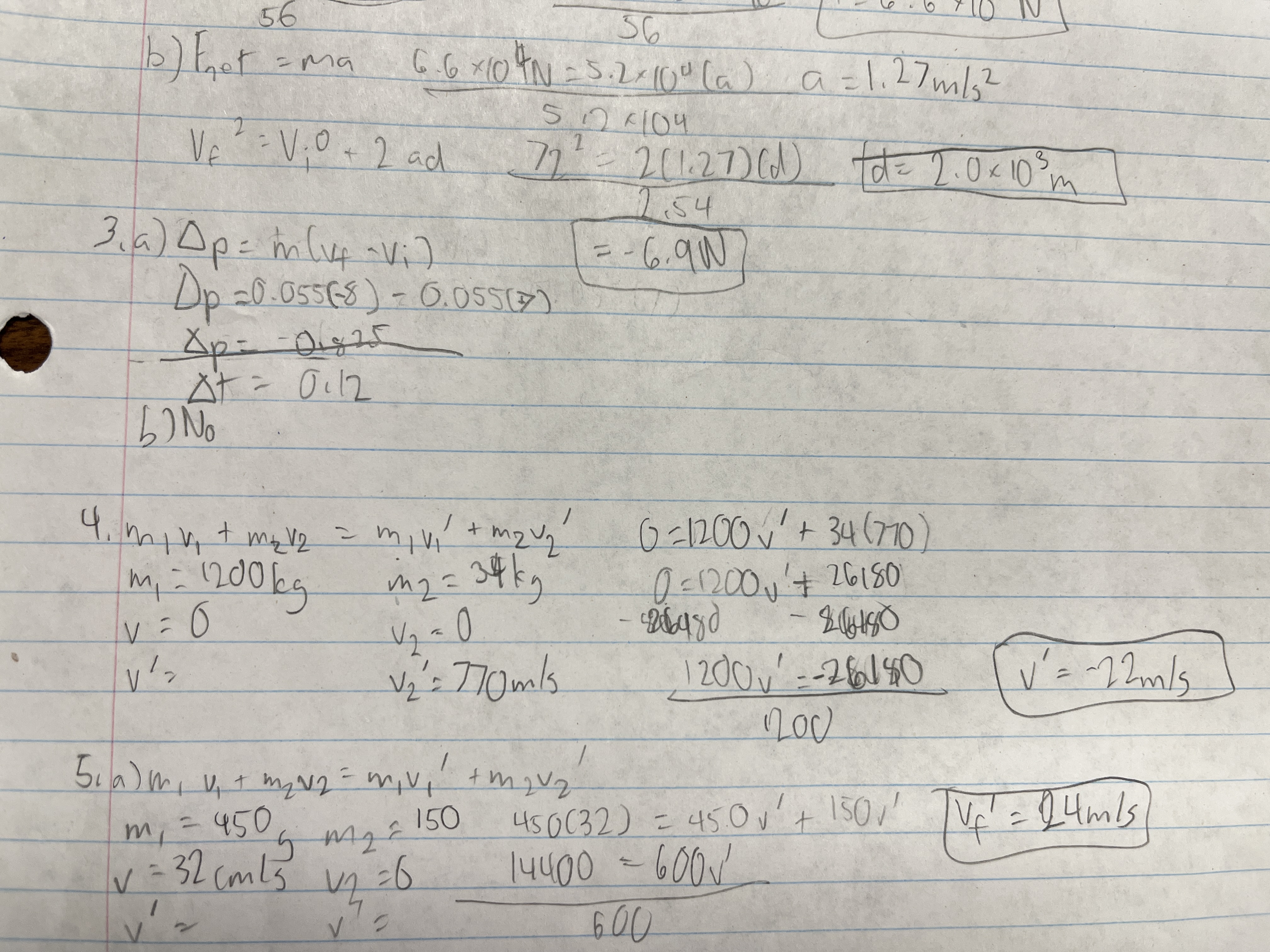 <p>A tennis ball weighing 55g travelling horizontally at 7.0m/s is struck by a racket wielded by a tennis player and is sent back at 8.0 m/s. The collision lasts for 0.12s. b) If the mass of the racket is known, can the concept of momentum conservation be used to predict the recoil speed of the racket?</p>