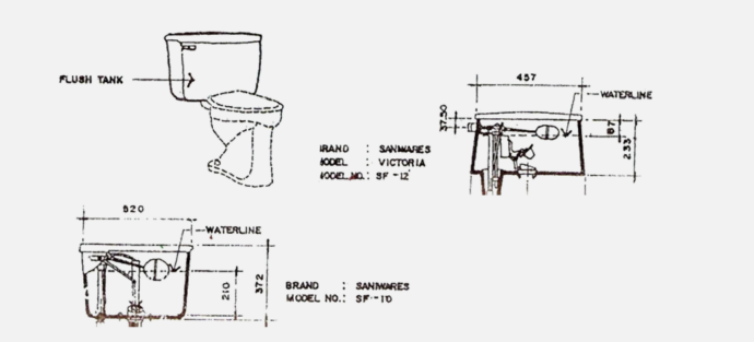 <p>o A tank’s flushing mechanism is mechanically operated to flush the water closet </p><p>o It holds a supply of water for flushing the water closet which flushed 3 to 6 liters</p>
