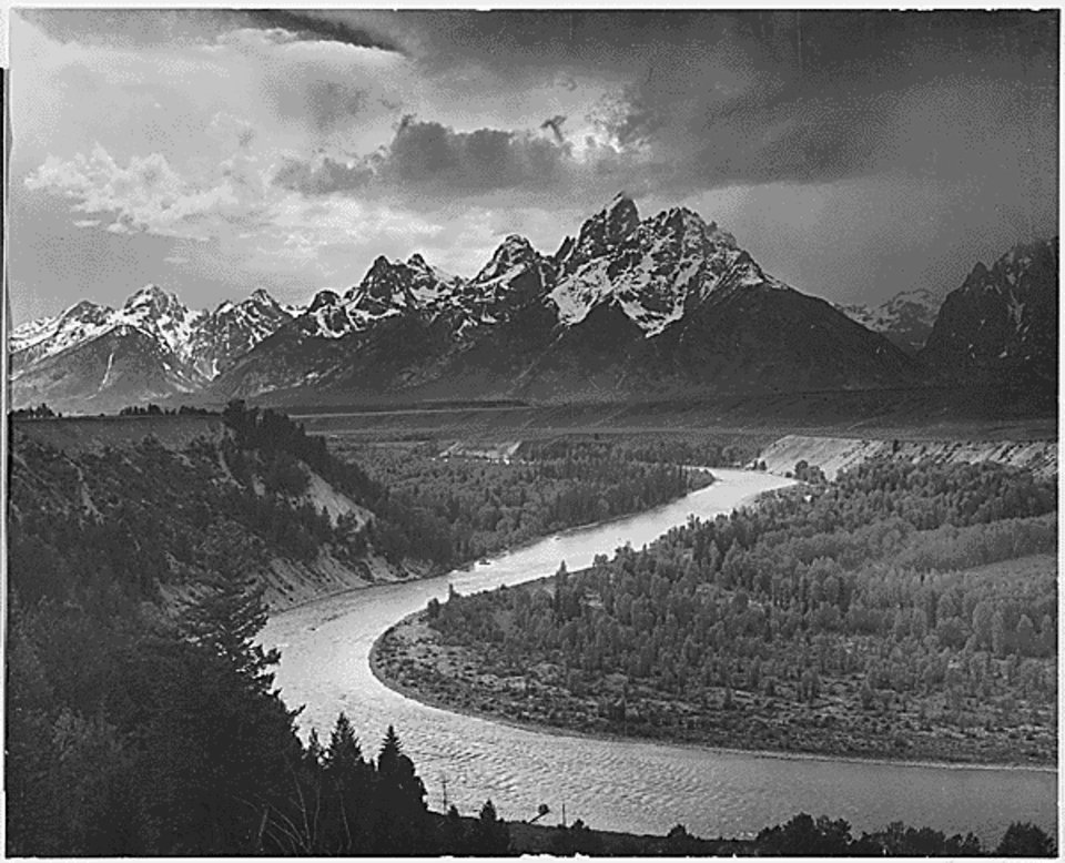 <p><span>Ansel Adams is known for taking landscape photographs of the America West. How did his photographs affect the American psyche during WWII?&nbsp;</span></p>